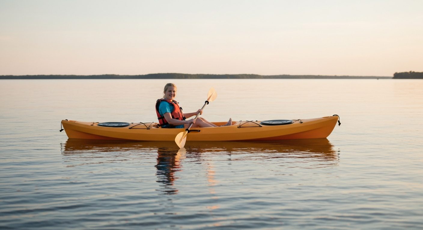 Are kayaks easy to flip - a stable kayak on calm water