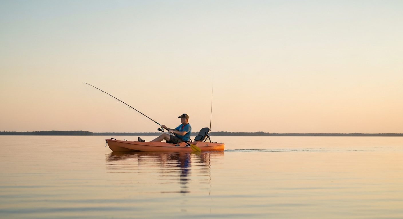 Are pedal kayaks worth it - a pedal fishing kayak on a lake
