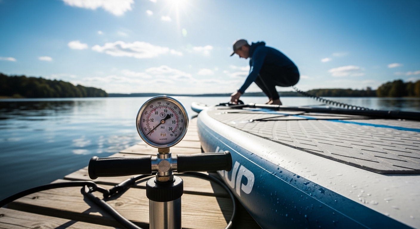 Can you over-inflate a paddle board - pressure gauge on an inflatable SUP valve