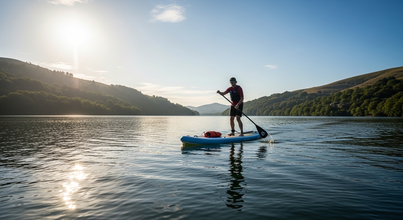 Connelly Voyager 2.0 review - a versatile all-around inflatable SUP on a lake