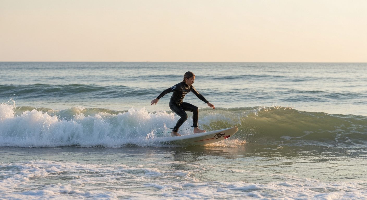 How long does it take to learn to surf - a beginner practicing in whitewater