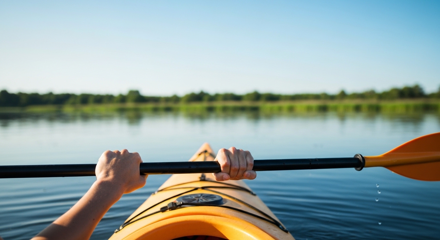 How to hold a kayak paddle - correct hand grip on a kayak paddle