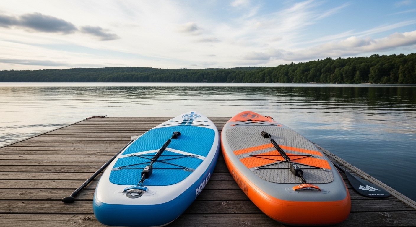iRocker vs ISLE paddle board - two premium iSUPs compared side by side