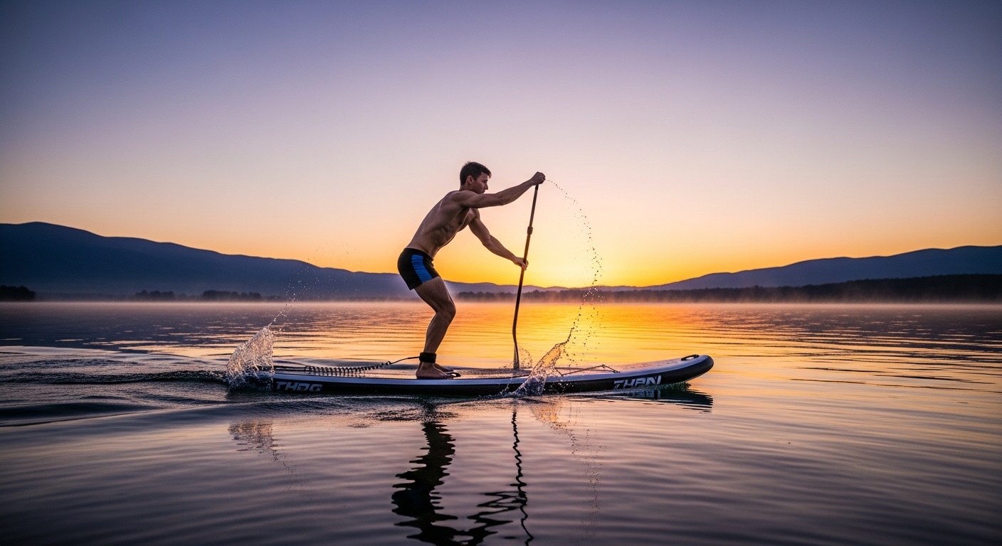 Is paddle boarding good exercise - a full-body SUP workout on a lake