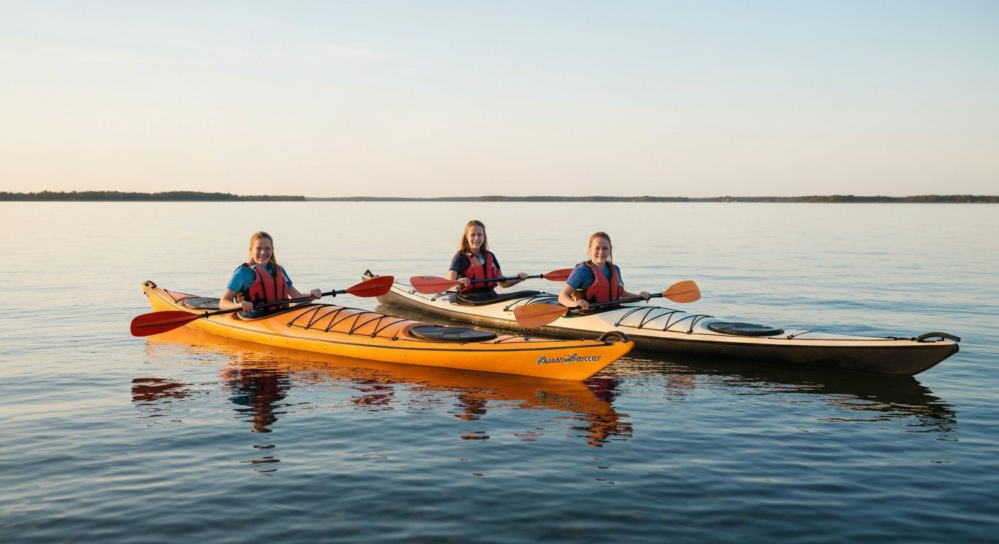 Recreational vs touring vs sea kayak types compared on calm water