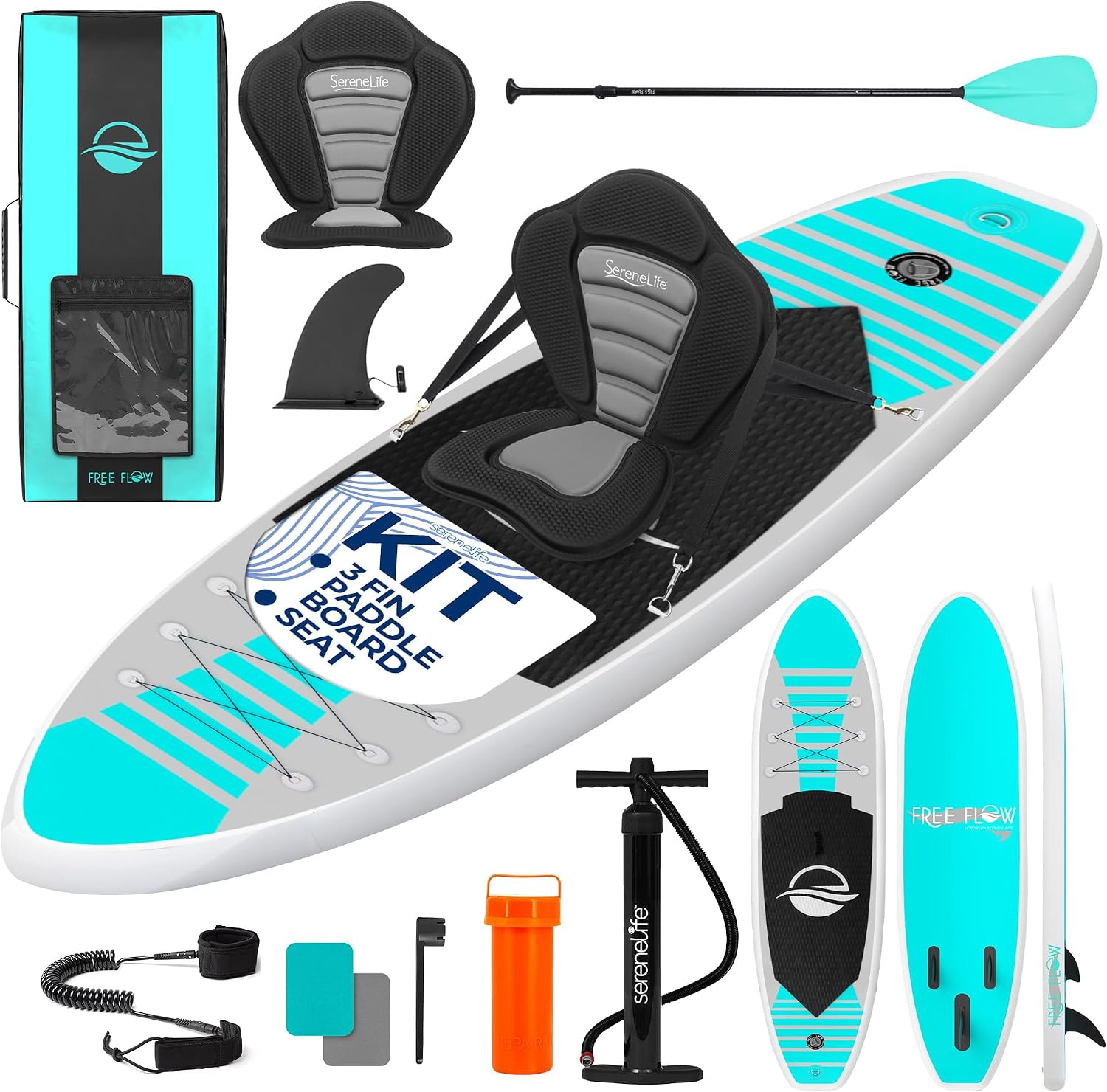 SereneLife Free Flow inflatable stand-up paddle board review
